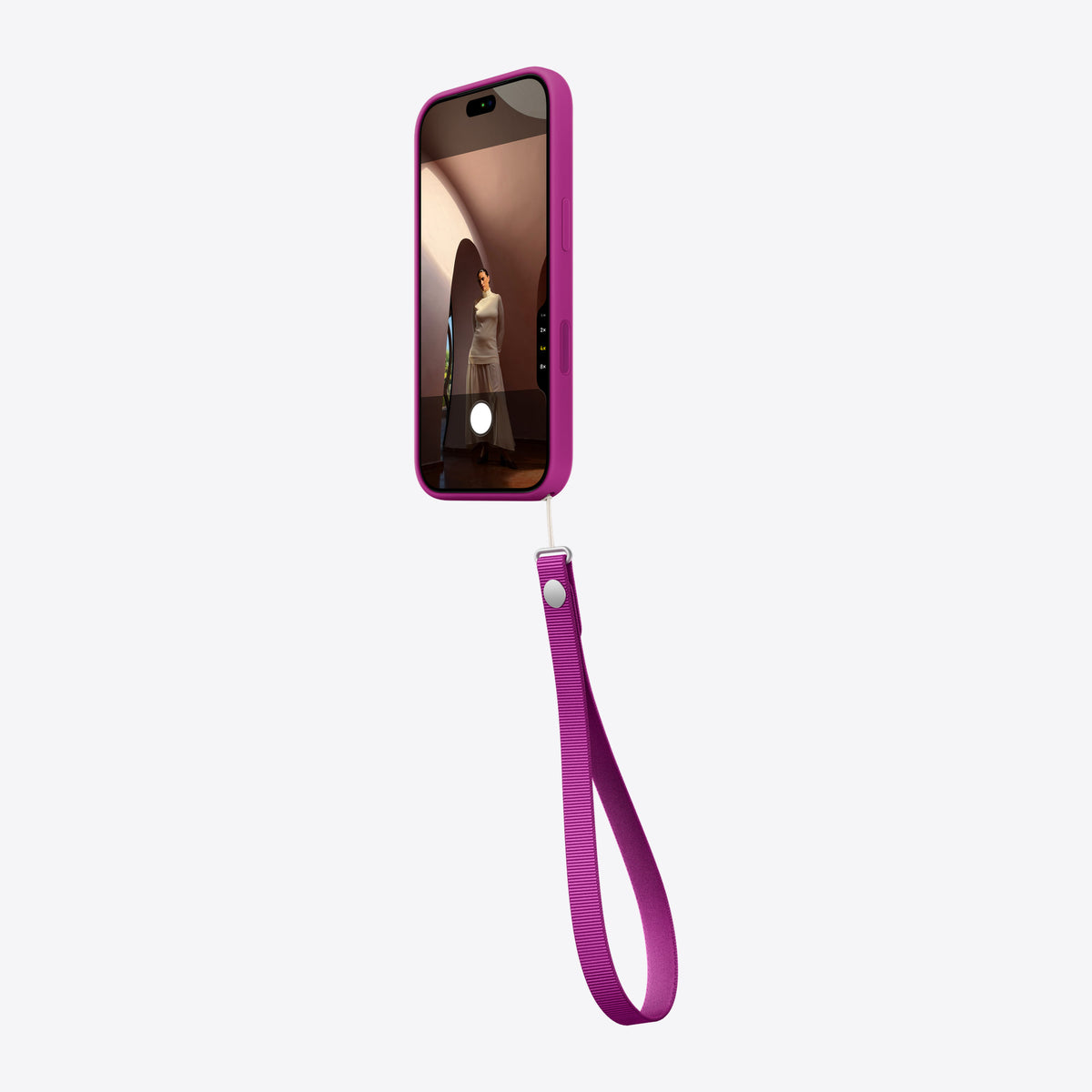 Wrist Strap – Magenta – Side view