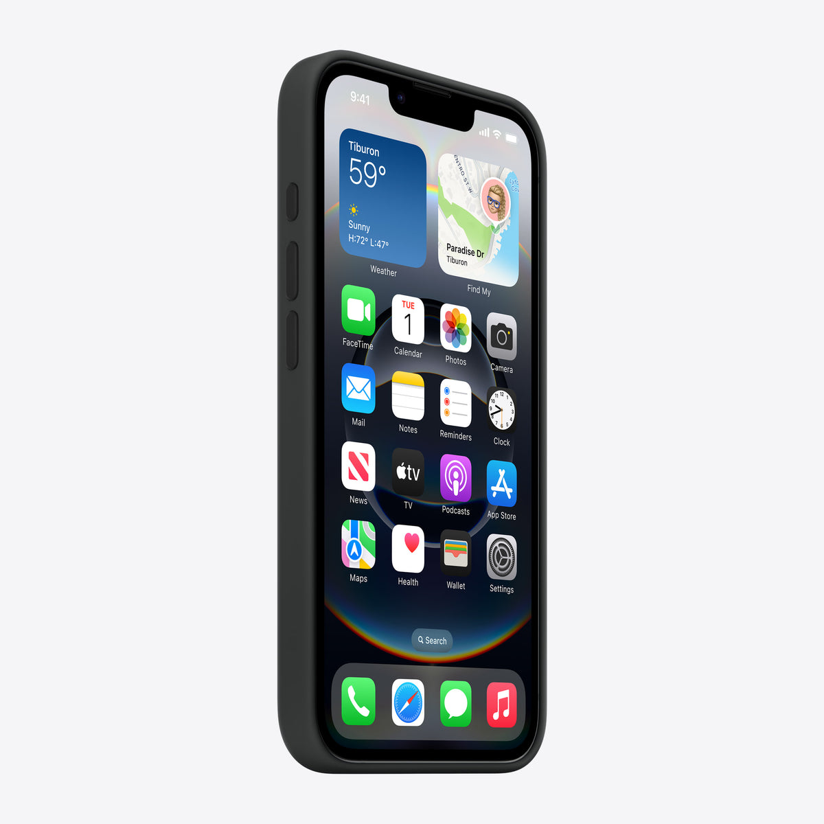 iPhone 16e Silicone Case – Black – View 2