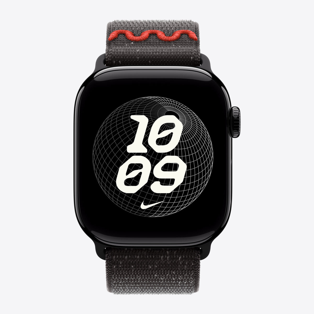 Apple Nike - Loop für Smartwatch - 42mm - 130 - 190 mm - schwarz - für Watch Hermès Series 7, Hermès Series 9, SE 3, Series 10, Series 11, Series 8, Series 9 – Ansicht 3