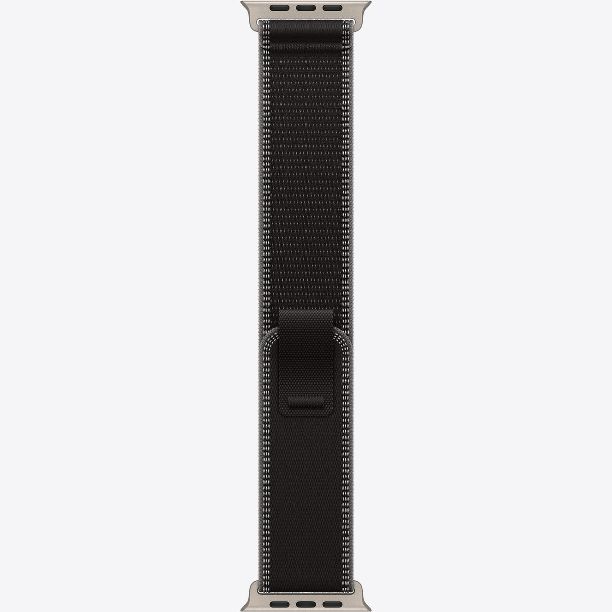 Loop für Smartwatch - 49 mm, natürliche Titan-Oberfläche - Größe S/M - Schwarz / Holzkohle - für Watch Hermès Series 9, SE 3, Series 10, Series 11, Series 8, Series 9, Ultra 2, Ultra