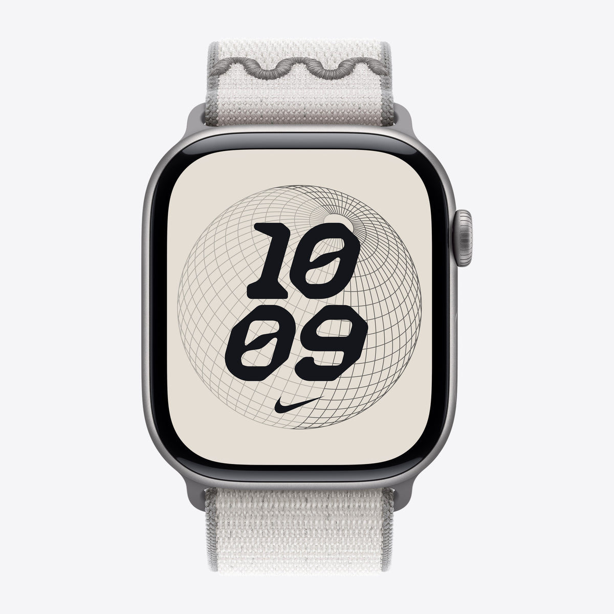 Apple Nike - Loop für Smartwatch - 46mm - 145 - 220 mm - verschleierter Grau - für Watch Hermès Series 9, SE 3, Series 10, Series 11, Series 8, Series 9, Ultra 2, Ultra 3 – Ansicht 3