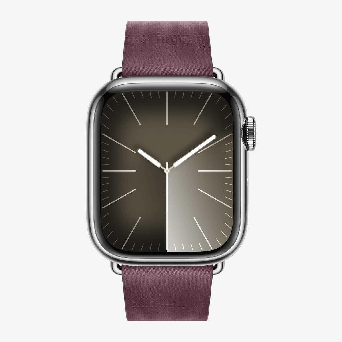 Uhrarmband für Smartwatch - 41 mm - Größe S - Aubergine - für Watch Hermès Series 7, Hermès Series 9, SE 3, Series 10, Series 11, Series 8, Series 9 – Ansicht 3