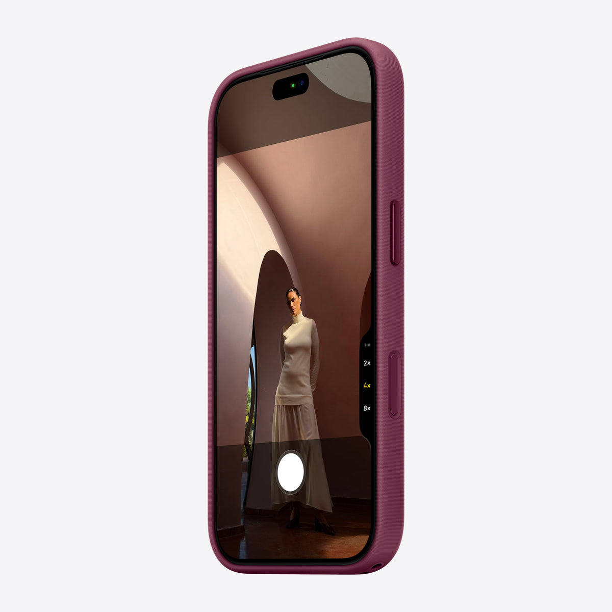 iPhone 18 Pro TechWoven Case with MagSafe – Mulberry – Side view