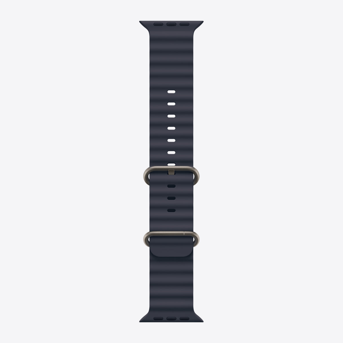 Armband für Smartwatch - 49mm, natural titanium finish - 130 - 200 mm - marineblau