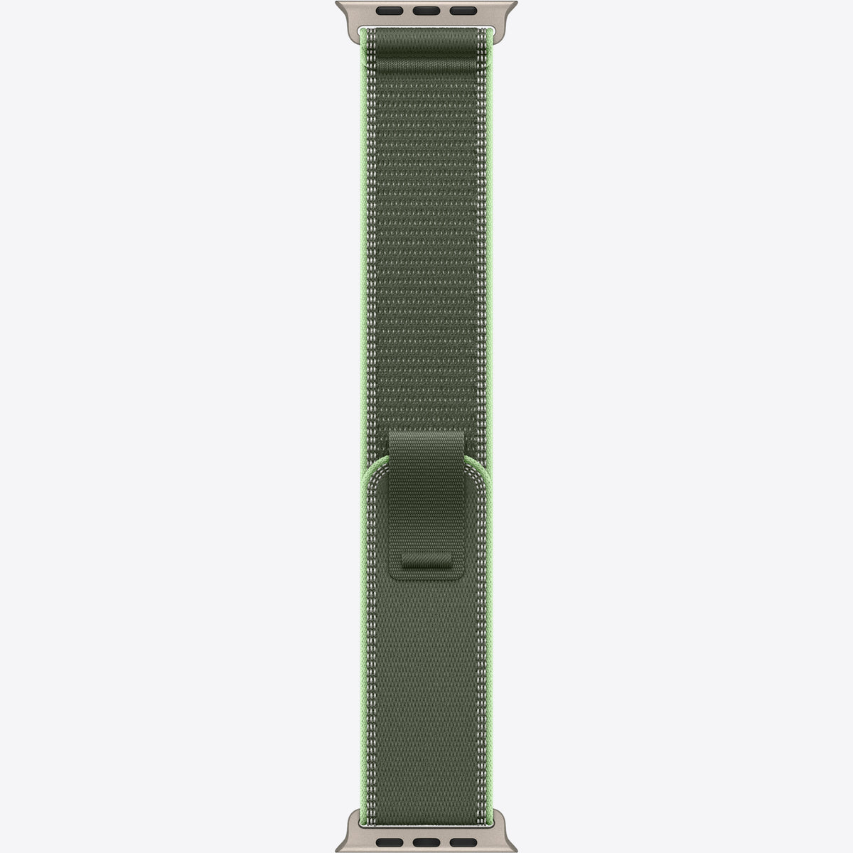 Loop für Smartwatch - 49 mm, natürliche Titan-Oberfläche - Größe S/M - grün/neon - für Watch Hermès Series 9, SE 3, Series 10, Series 11, Series 8, Series 9, Ultra 2, Ultra 3