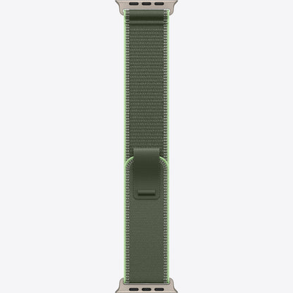 Loop für Smartwatch - 49 mm, natürliche Titan-Oberfläche - Größe S/M - grün/neon - für Watch Hermès Series 9, SE 3, Series 10, Series 11, Series 8, Series 9, Ultra 2, Ultra 3