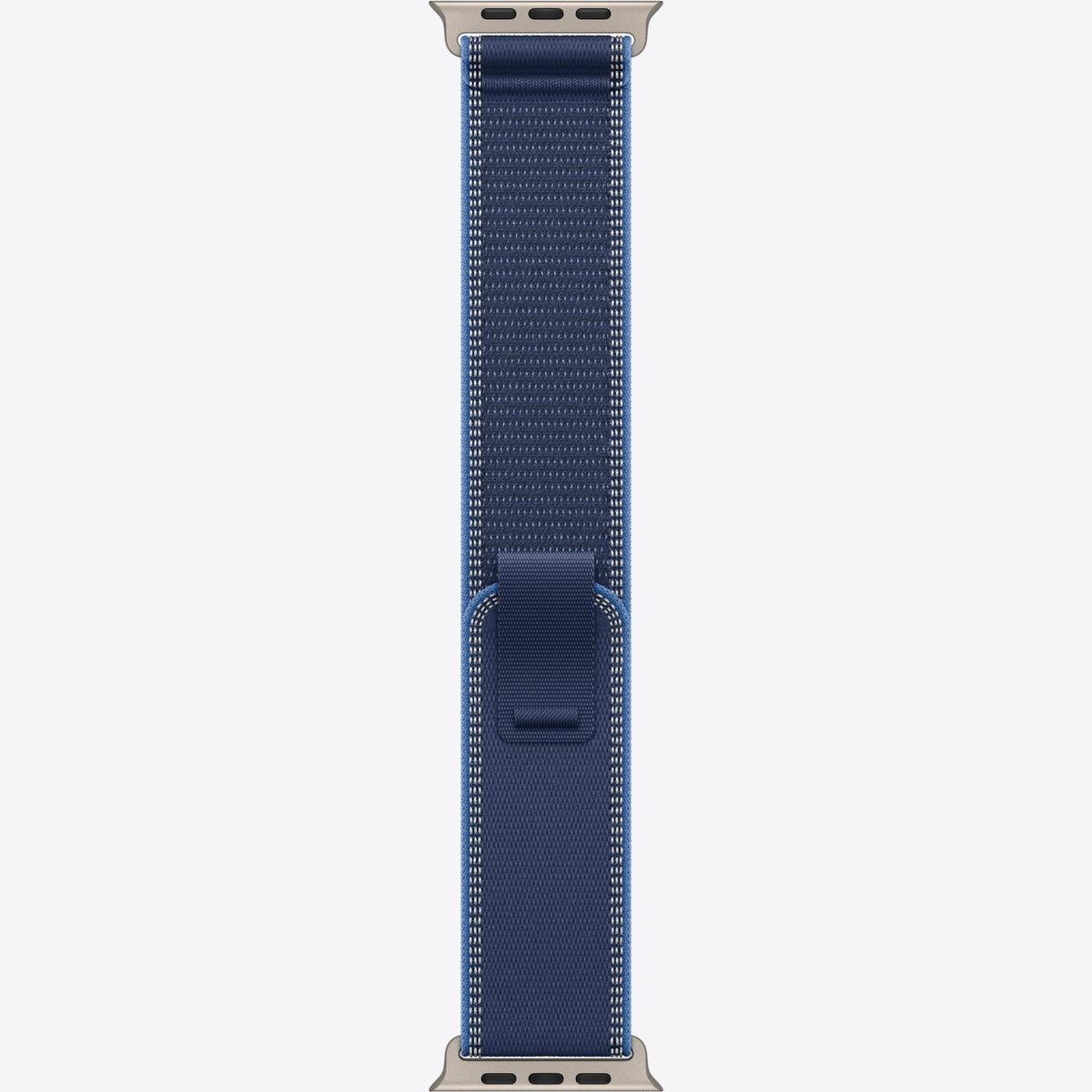 Loop für Smartwatch - 49 mm, natürliche Titan-Oberfläche - Größe S/M - blau/leuchtendes Blau - für Watch Hermès Series 9, SE 3, Series 10, Series 11, Series 8, Series 9, Ultra 2, Ult