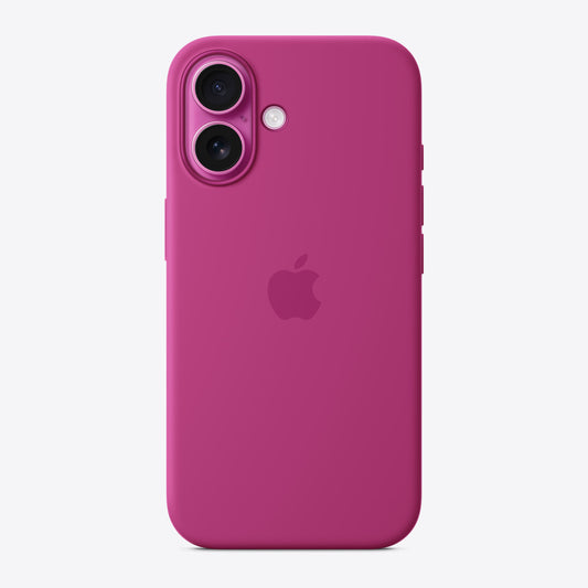 iPhone 16 Silikon Case mit MagSafe – Fuchsia