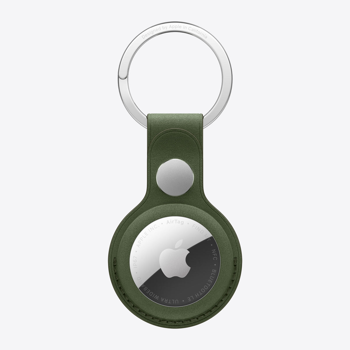 AirTag FineWoven Key Ring – Moss