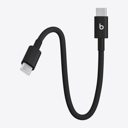Beats USB-C to USB-C Woven Short Cable (20 cm / 8 in.) – Bolt Black