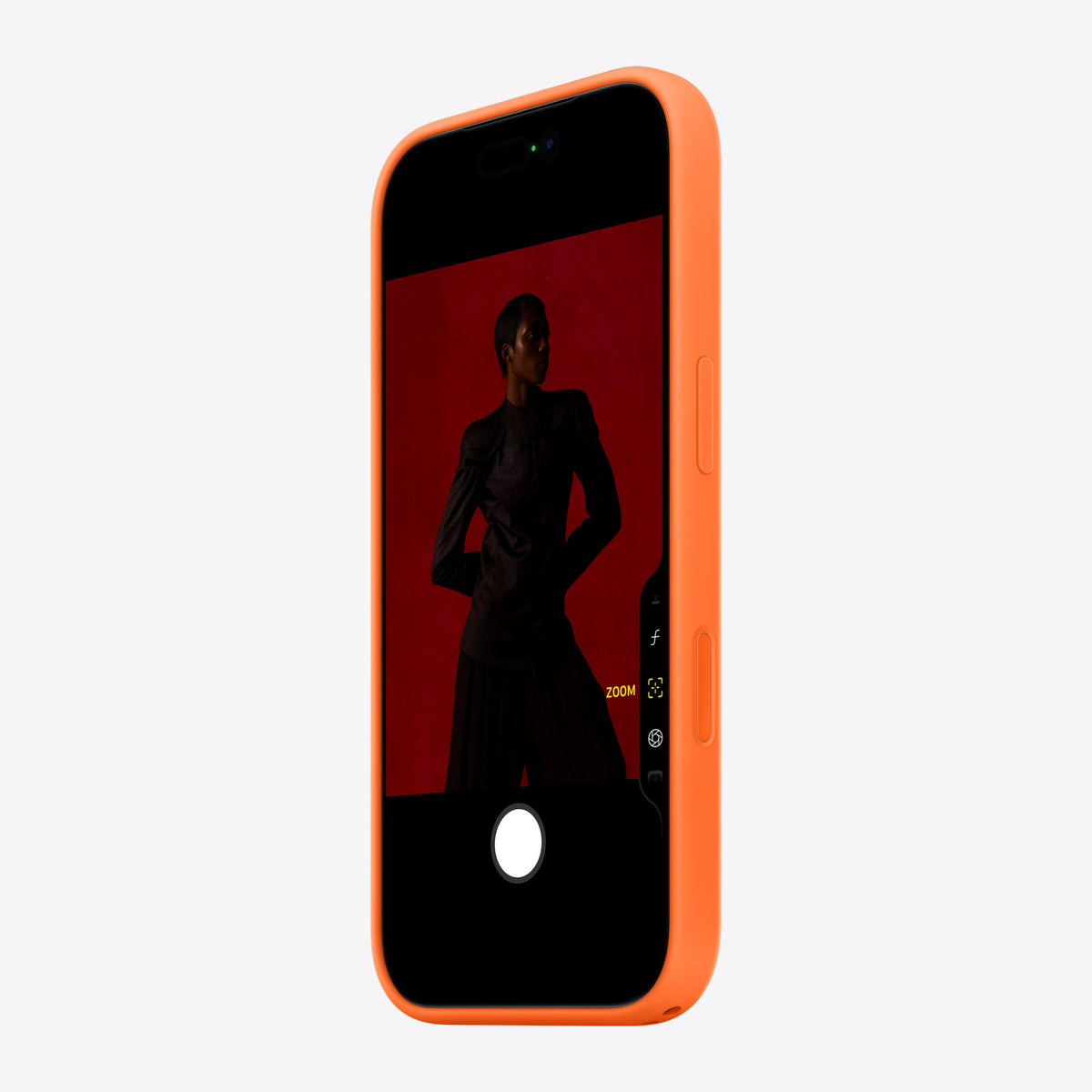 iPhone 17 Pro Silicone Case with MagSafe – Orange – Front