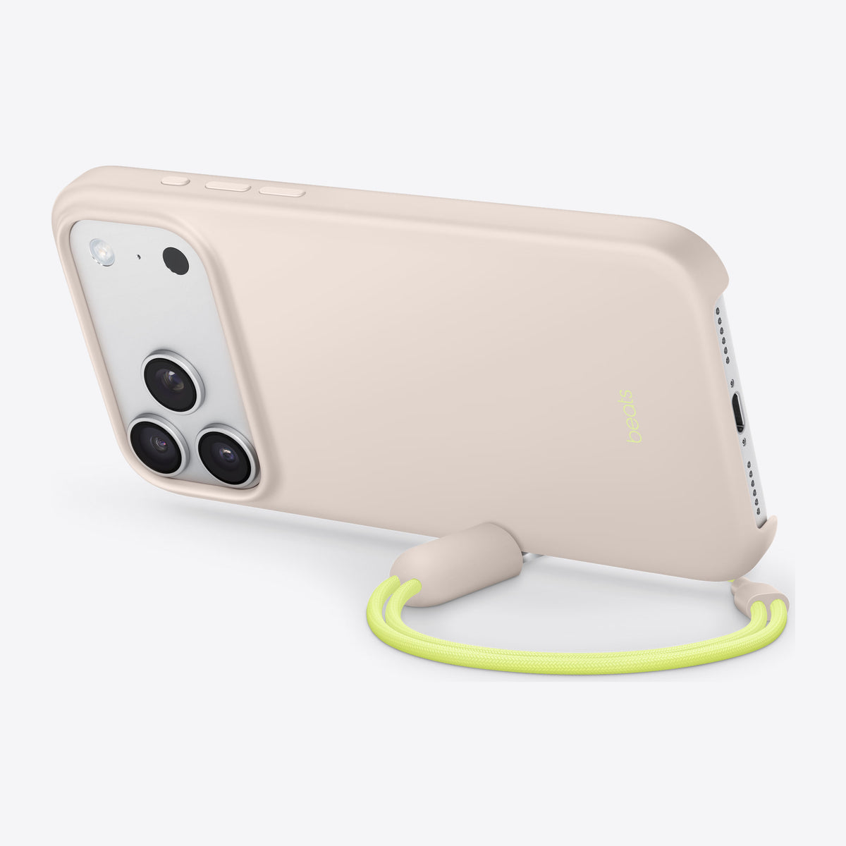 Beats iPhone 17 Pro Max Kickstand Case with MagSafe and Camera Control – Lime Stone – Rear view