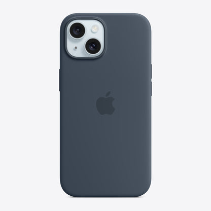 iPhone 15 Silicone Case with MagSafe – Storm Blue