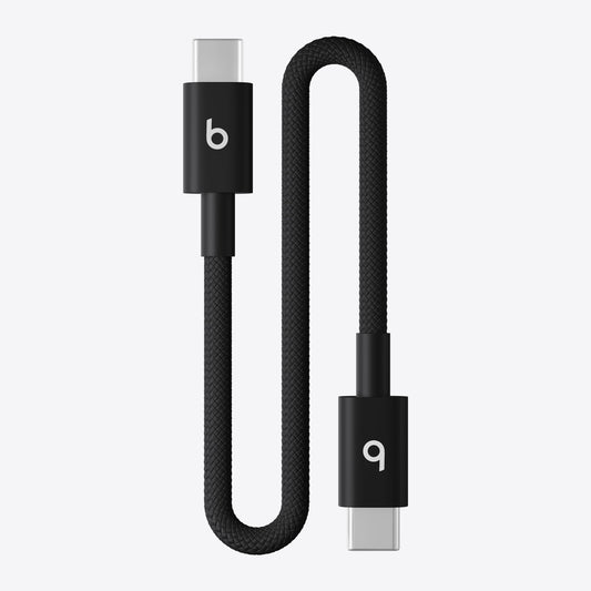 Beats USB-C to USB-C Woven Short Cable (20 cm / 8 in.) – Bolt Black