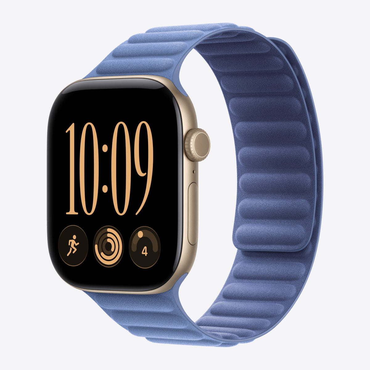 46 mm Armband mit Magnetverschluss Hyazinthenblau – M/L – Ansicht 2