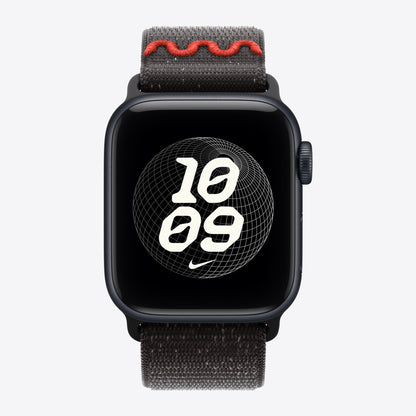 Apple Nike - Loop für Smartwatch - 40mm - 130 - 190 mm - schwarz - für Watch Hermès Series 7, Hermès Series 9, SE 3, Series 10, Series 11, Series 8, Series 9