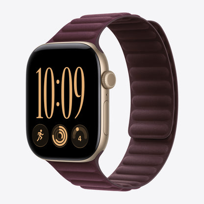 46 mm Armband mit Magnetverschluss Burgunder – M/L