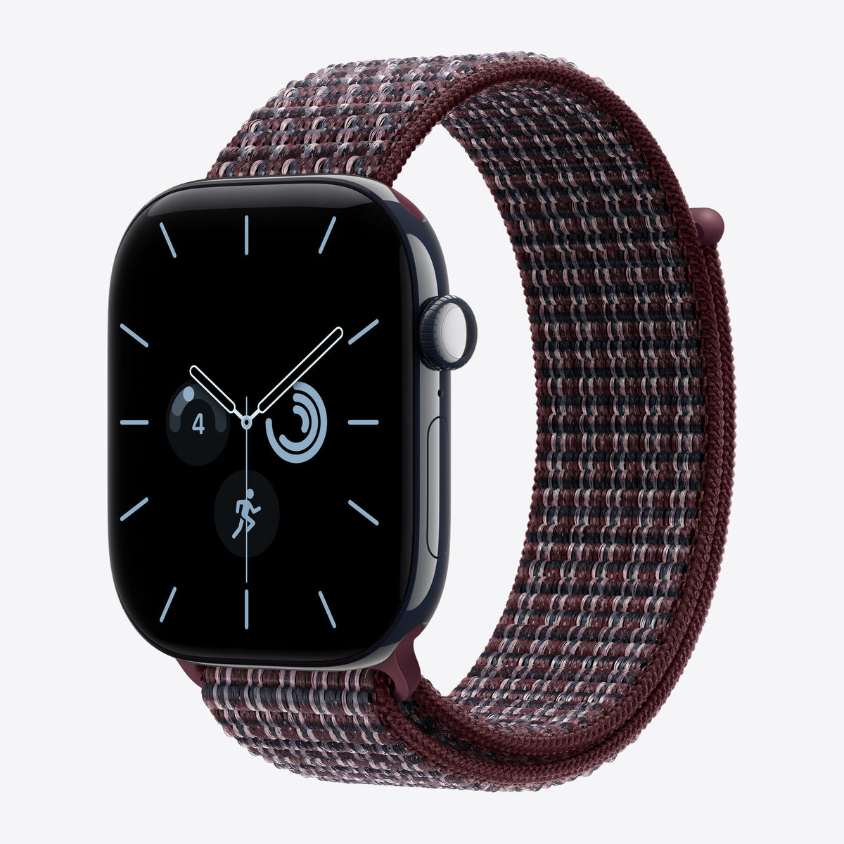 46 mm Sport Loop Burgunder Kariert – Ansicht 2