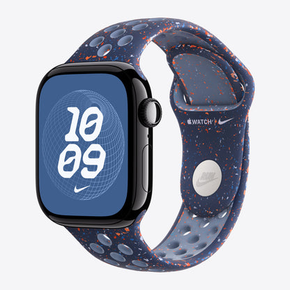 Apple Nike - Armband für Smartwatch - 42mm - Größe S/M - blaues Band - für Watch Hermès Series 7, Hermès Series 9, SE 3, Series 10, Series 11, Series 8, Series 9