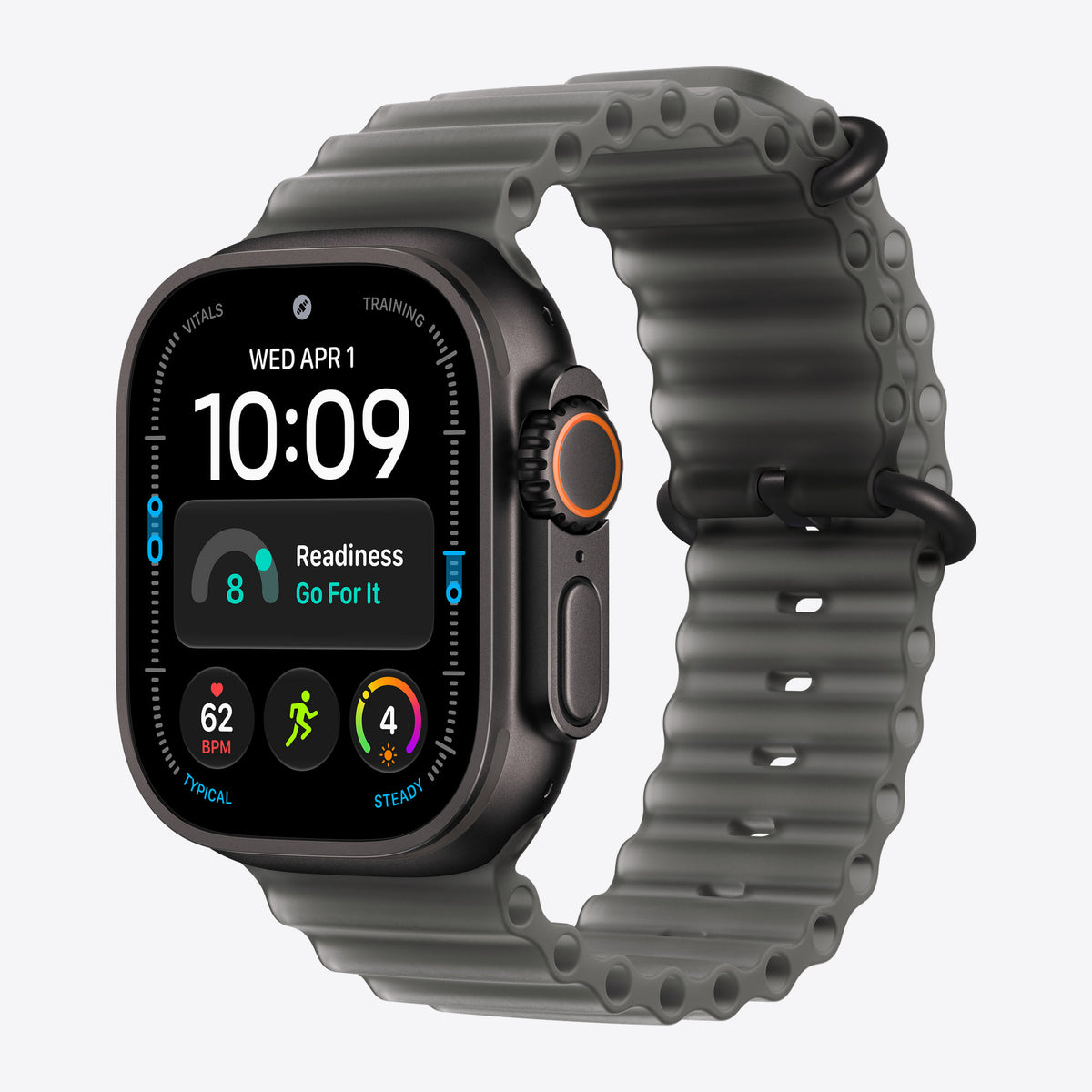 49 mm Ocean Armband Halbtransparentes Schwarz Titan Schwarz – Ansicht 2
