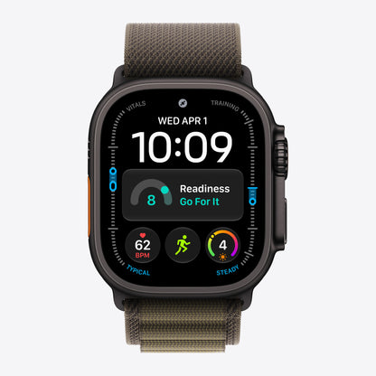 49mm Dark Olive Alpine Loop - Large - Black Titanium Finish