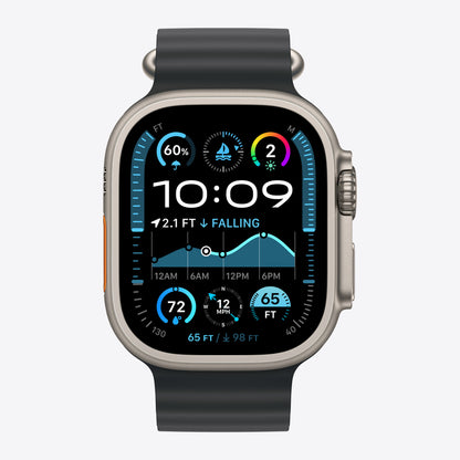 Uhrenarmbandverlängerung für Smartwatch - 49 mm, natürliche Titan-Oberfläche - 130 - 250 mm - Schwarz