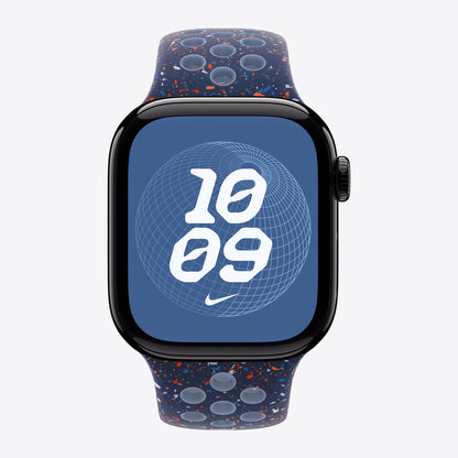 Apple Nike - Armband für Smartwatch - 42mm - Größe M/L - blaues Band - für Watch Hermès Series 7, Hermès Series 9, SE 3, Series 10, Series 11, Series 8, Series 9