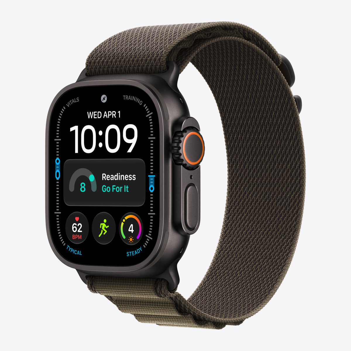 49mm Dark Olive Alpine Loop - Large - Black Titanium Finish – Ansicht 2