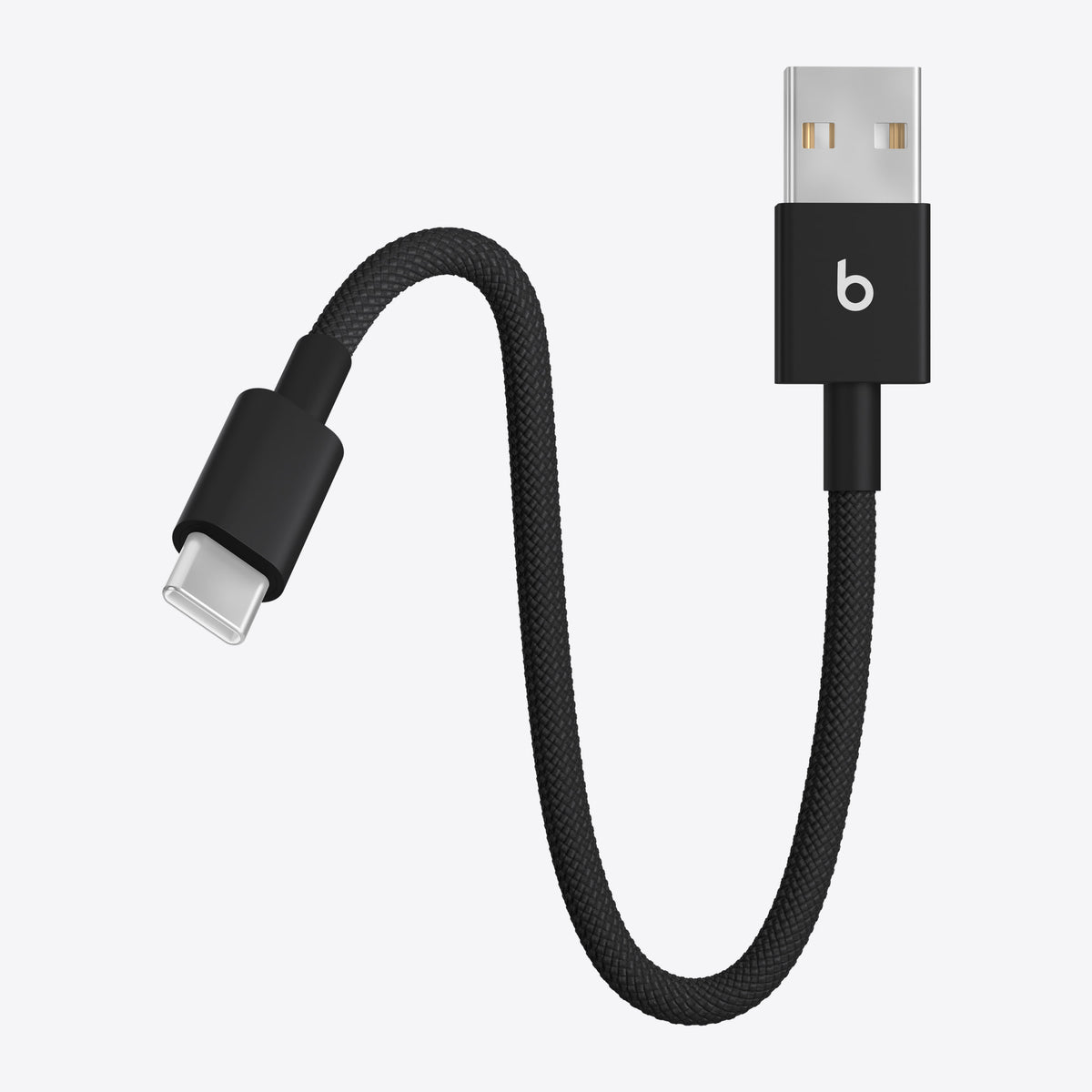 Beats USB-A to USB-C Woven Short Cable (20 cm) - Bolt Black – View 2