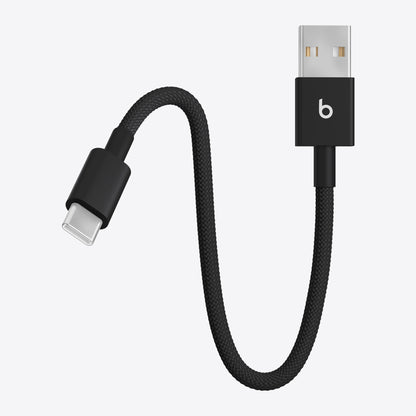 Beats USB-A to USB-C Woven Short Cable (20 cm) - Bolt Black