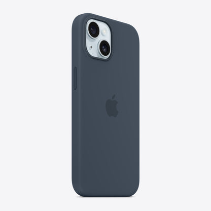 iPhone 15 Silicone Case with MagSafe – Storm Blue