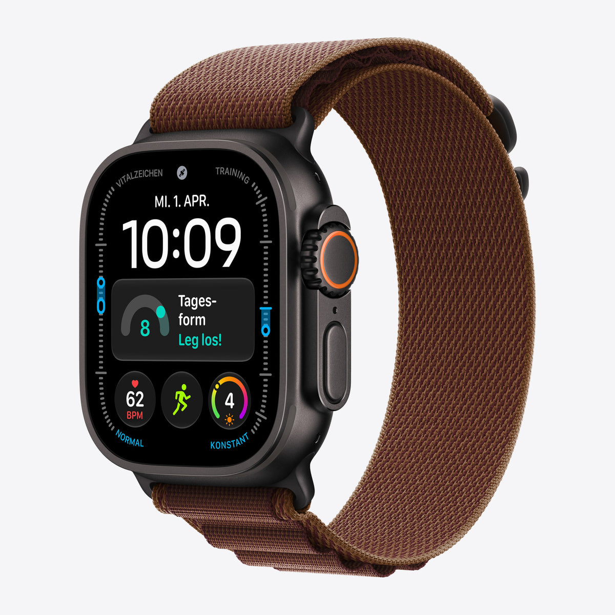 Apple Watch Ultra 4 Black Titanium, Burgundy Alpine Loop