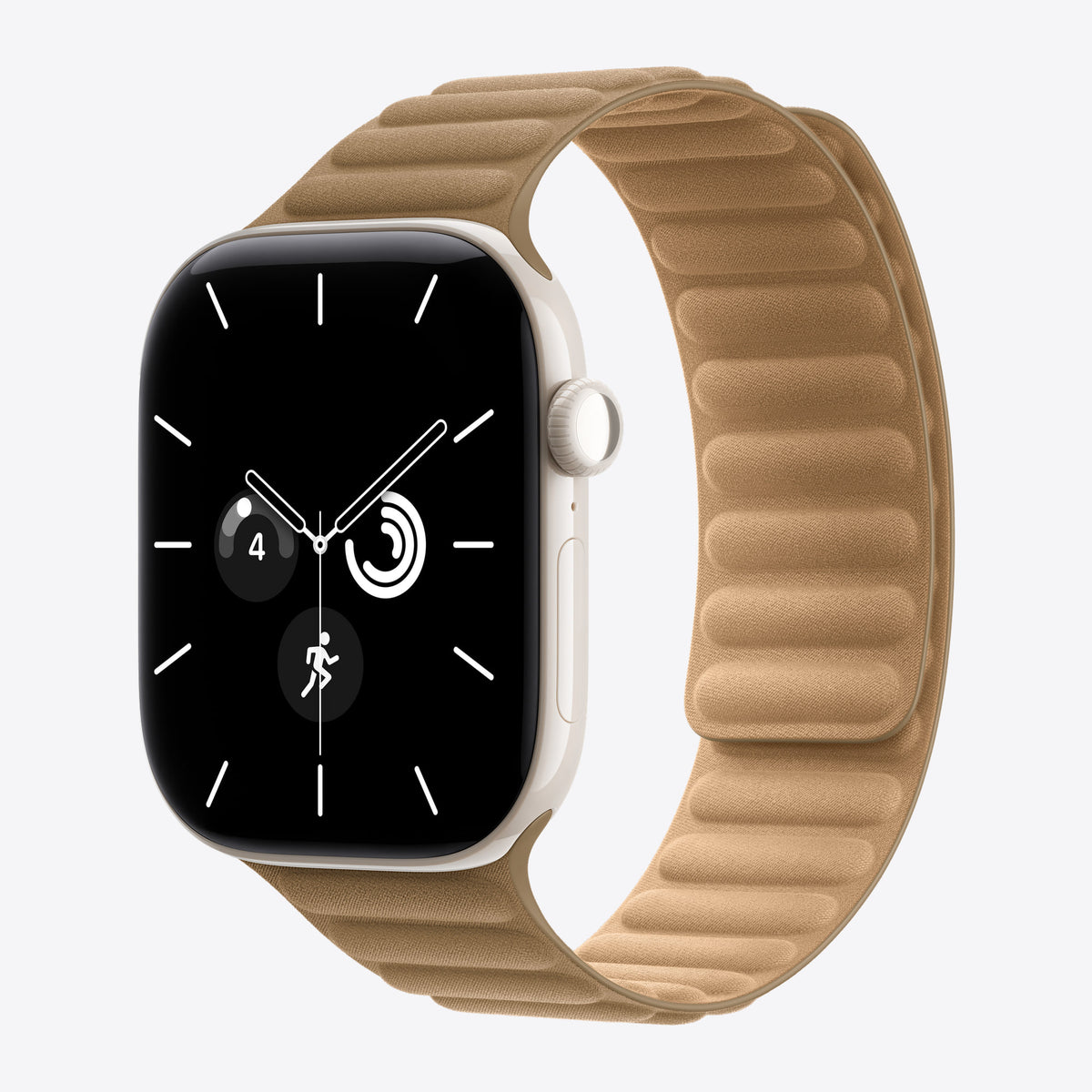 46 mm Armband mit Magnetverschluss Kamelbraun – M/L – Ansicht 2