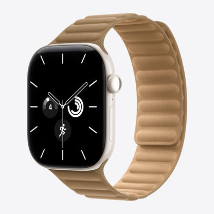 46 mm Armband mit Magnetverschluss Kamelbraun – M/L