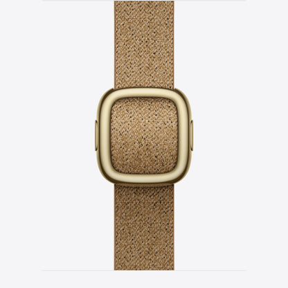 42 mm Armband mit Moderner Schließe Kamelbraun – Large