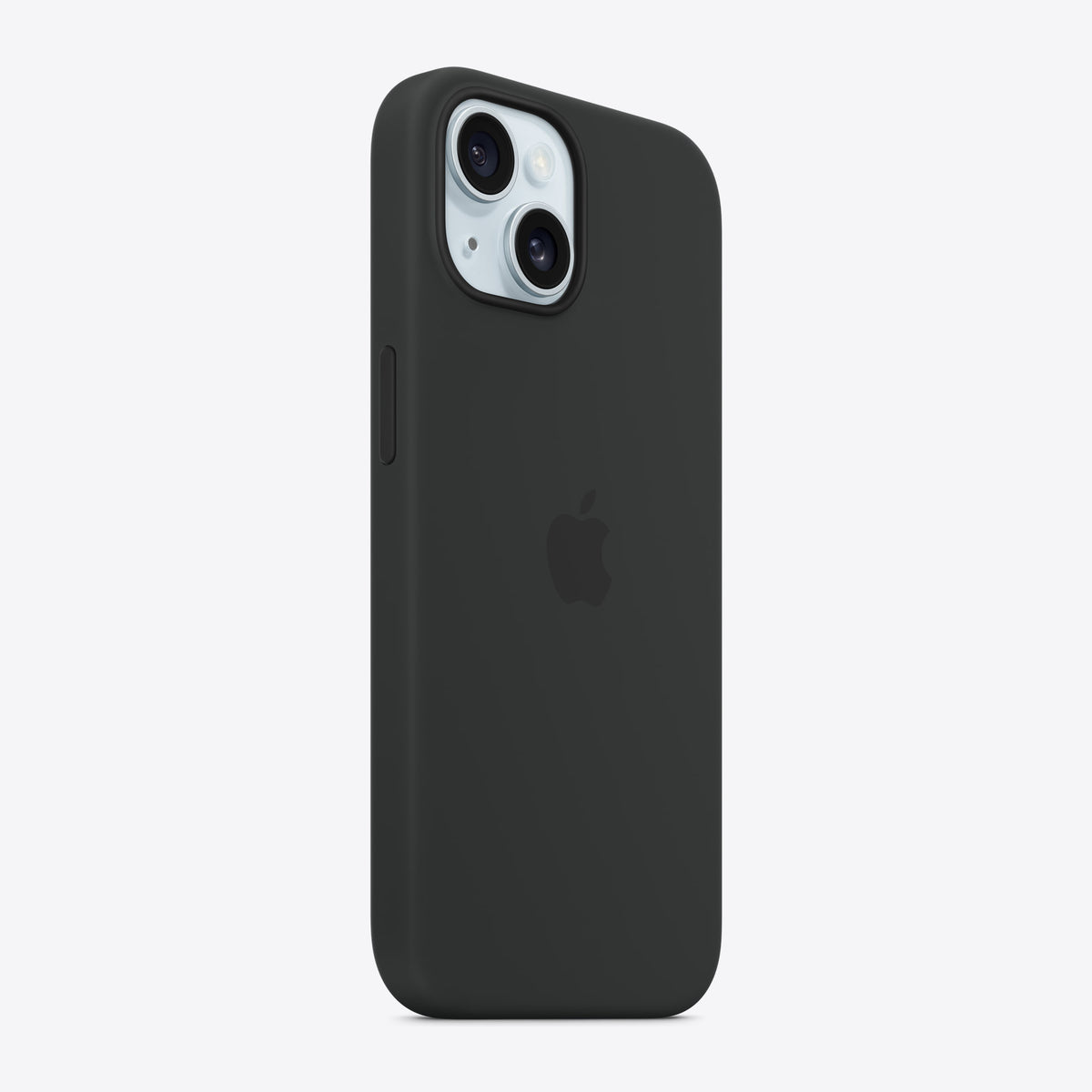 iPhone 15 Silicone Case with MagSafe – Black – Rear view