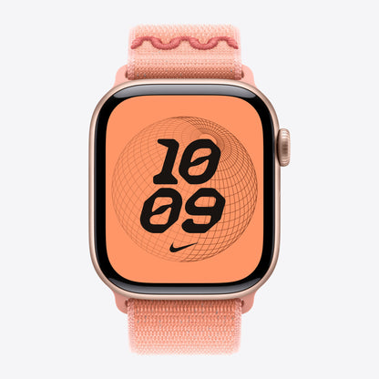 Apple Nike - Loop für Smartwatch - 42mm - 130 - 190 mm - Alpenglühen-Rosa - für Watch Hermès Series 7, Hermès Series 9, SE 3, Series 10, Series 11, Series 8, Series 9