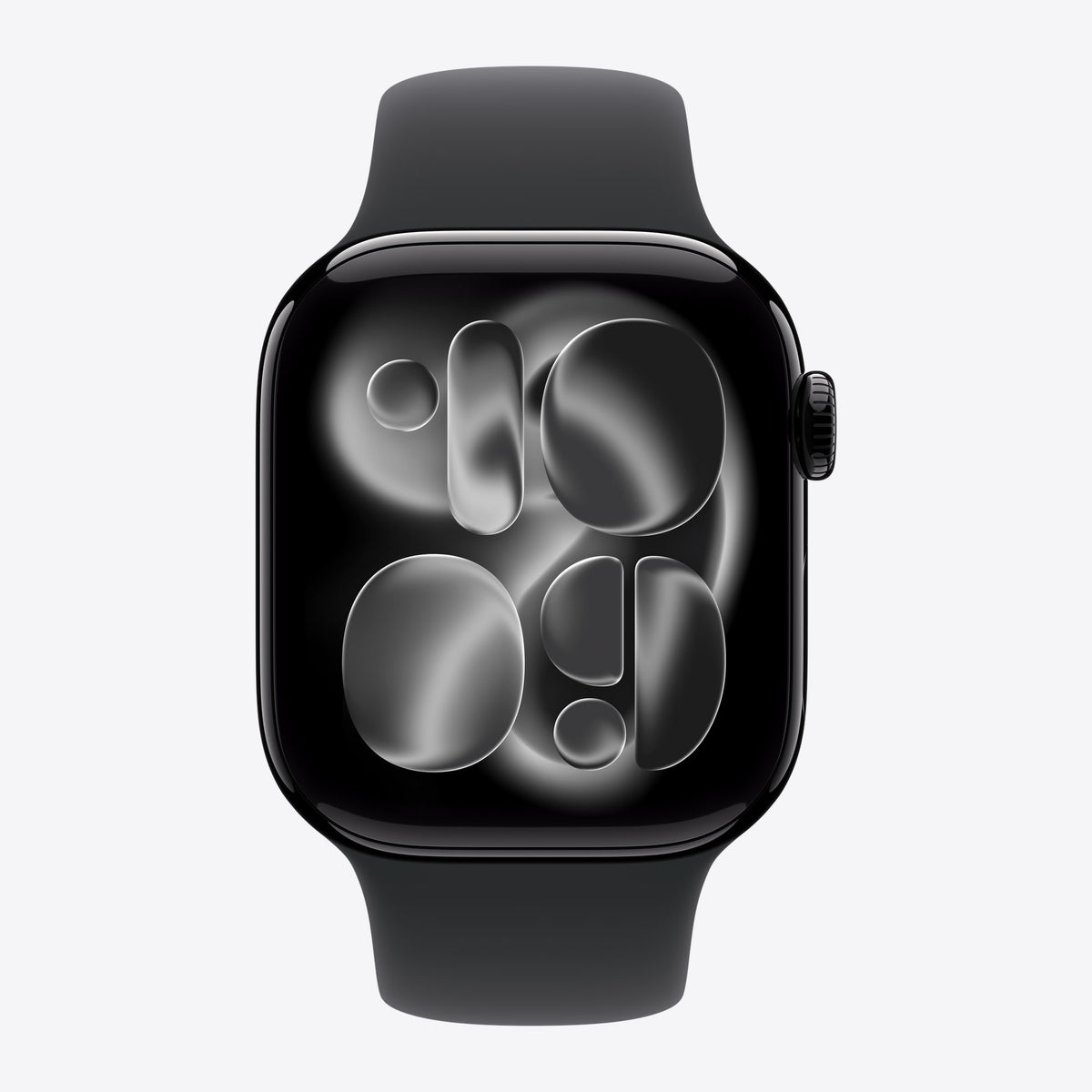 Apple Watch Series 11 Black, Black Sport Band – Front view