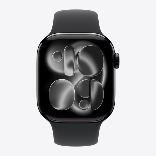 Apple Watch Series 11 Black, Black Sport Band – Front view