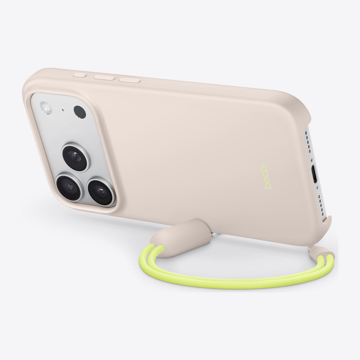 Beats iPhone 17 Pro Kickstand Case with MagSafe and Camera Control – Lime Stone – Rear view
