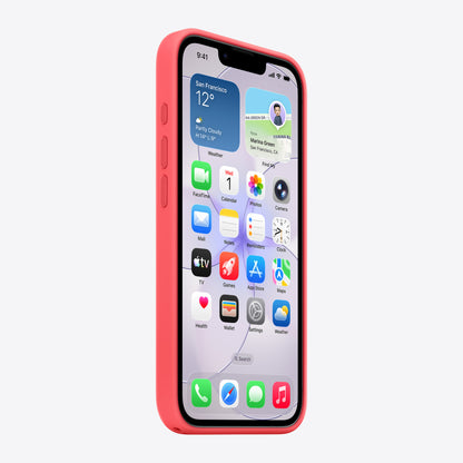 iPhone 17e Silicone Case with MagSafe – Bright Guava