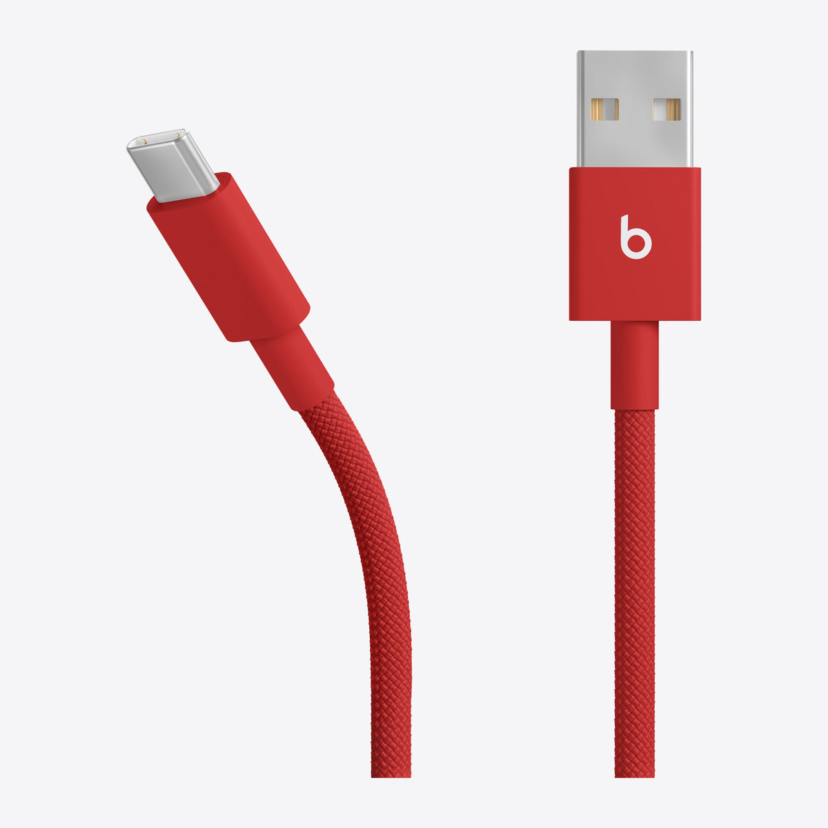 Beats USB-A to USB-C Woven Cable (1.5 m / 5 ft.) – Rapid Red – View 2