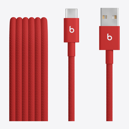 Beats USB-A to USB-C Woven Cable (1.5 m / 5 ft.) – Rapid Red