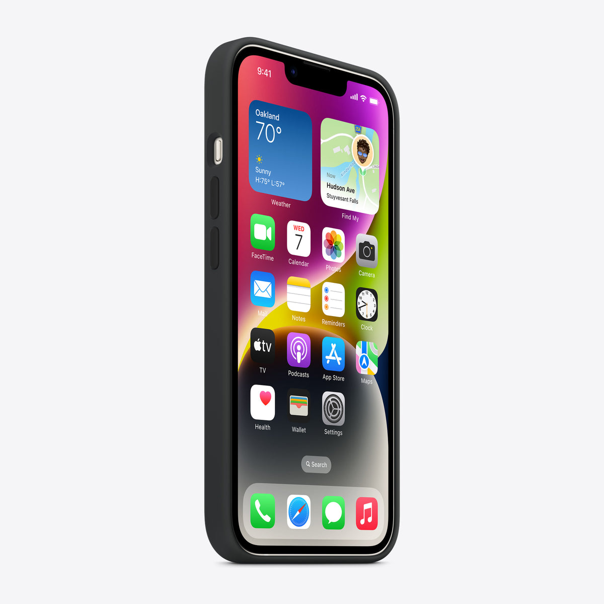 iPhone 14 Silicone Case with MagSafe Midnight – View 3