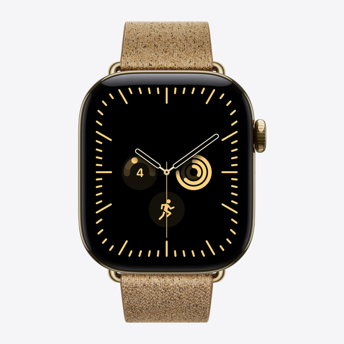 42 mm Armband mit Moderner Schließe Kamelbraun – Medium – Ansicht 3