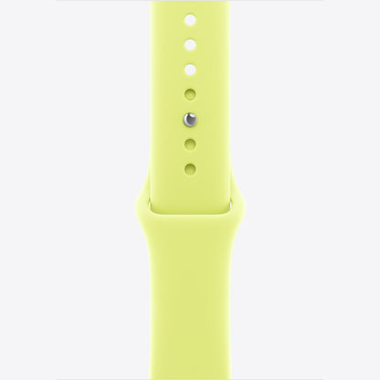 Armband für Smartwatch - 46mm - Größe S/M - Neongelb - für Watch Hermès Series 9, SE 3, Series 10, Series 11, Series 8, Series 9, Ultra 2, Ultra 3