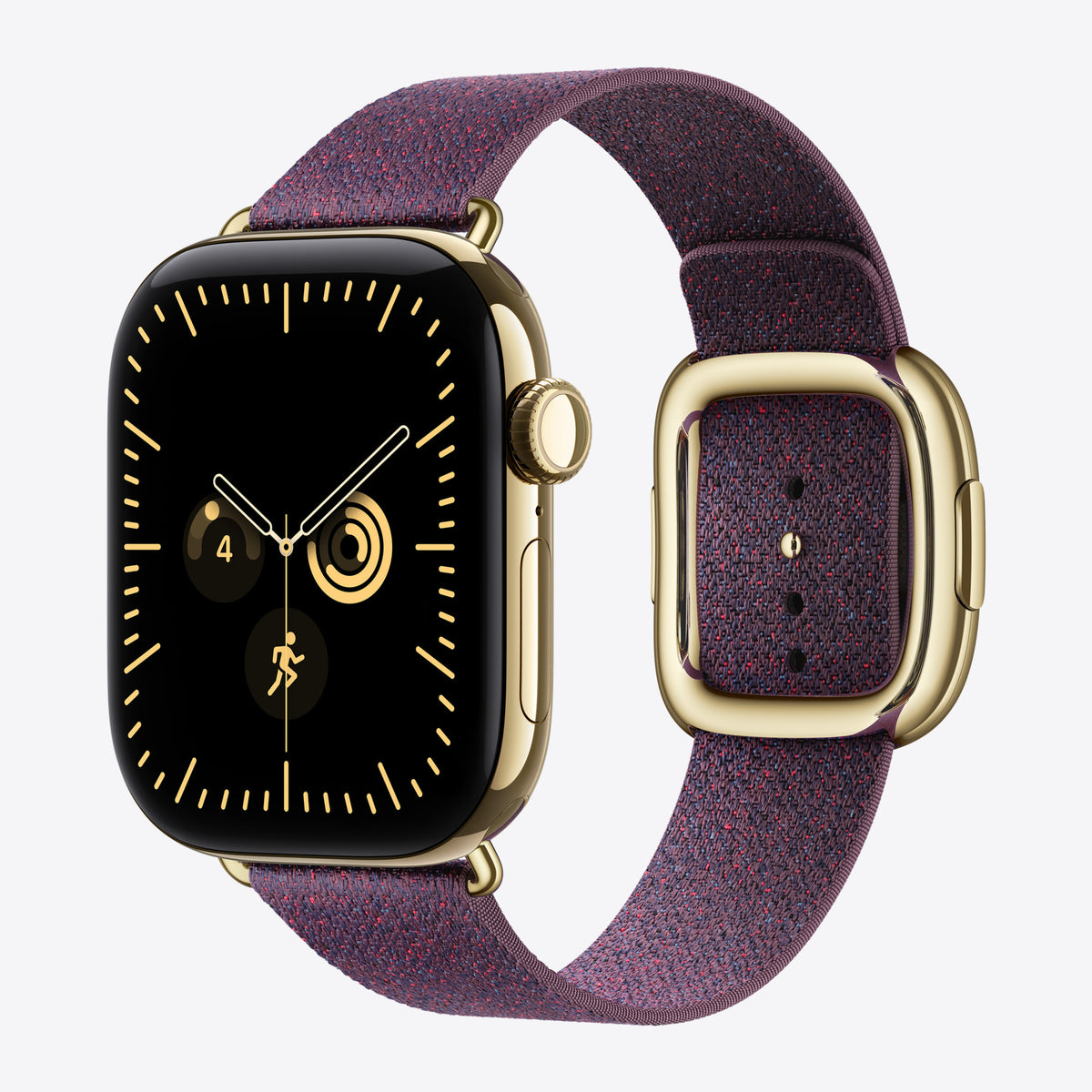 42 mm Armband mit Moderner Schließe Mulberry – Large – Ansicht 2