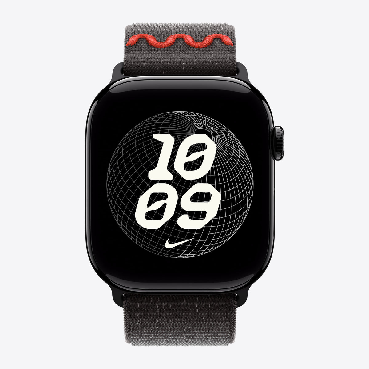Apple Nike - Loop für Smartwatch - 46mm - 145 - 220 mm - schwarz - für Watch Hermès Series 9, SE 3, Series 10, Series 11, Series 8, Series 9, Ultra 2, Ultra 3 – Ansicht 3