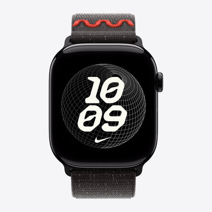 Apple Nike - Loop für Smartwatch - 46mm - 145 - 220 mm - schwarz - für Watch Hermès Series 9, SE 3, Series 10, Series 11, Series 8, Series 9, Ultra 2, Ultra 3