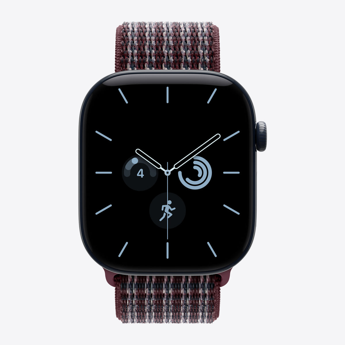 46 mm Sport Loop Burgunder Kariert – Ansicht 3